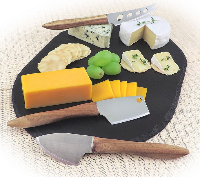 Swissmar 3 Piece Acacia Cheese Knife Set