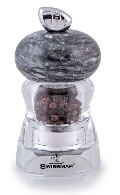 Swissmar Andrea 10cm Acrylic Pepper Mill with Granite Top