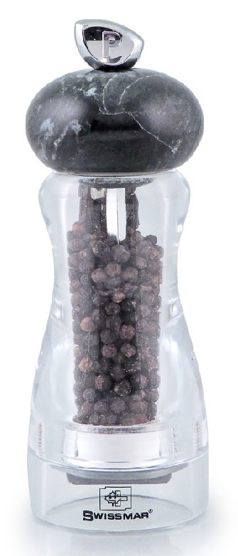 Swissmar Andrea 15cm Acrylic Pepper Mill with Granite Top