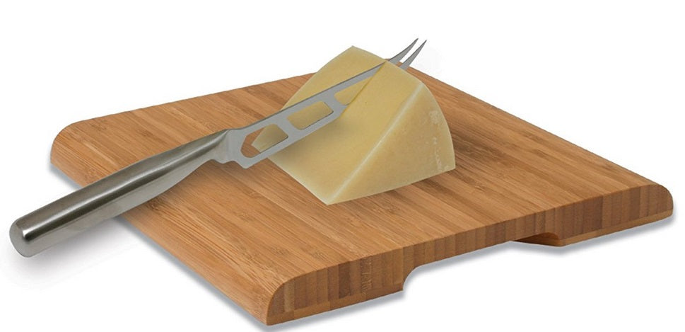 Swissmar Bamboo Cutting Board with Cheese Knife