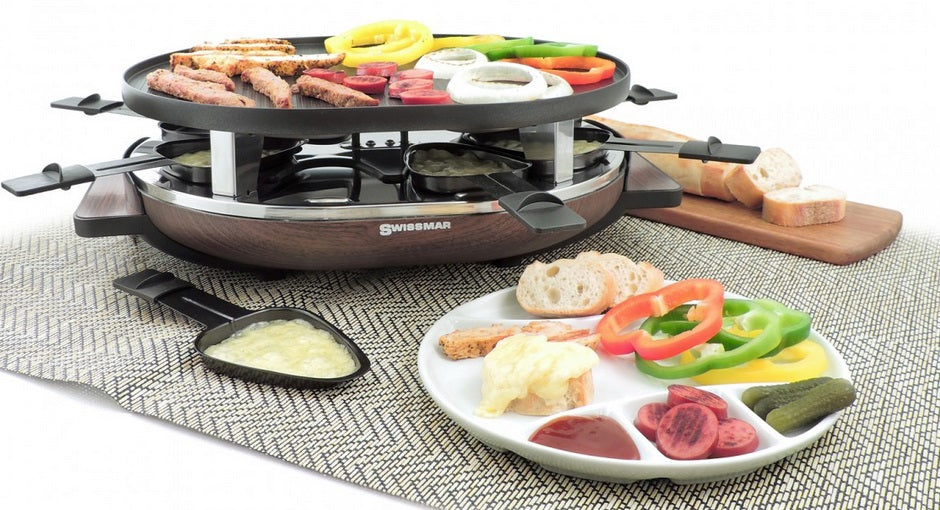 Swissmar 8 Person Matterhorn Raclette Grill with Wood Base