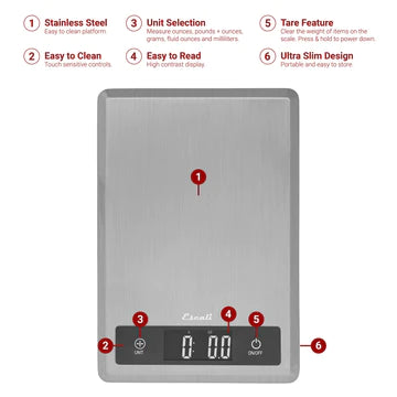 Escali Tabla Digital Kitchen Scale