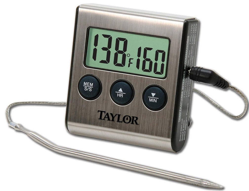 Taylor Programmable Digital Probe Thermometer with Timer