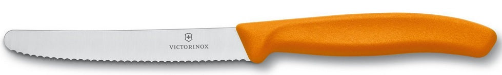 Victorinox Swiss Army 4.5&quot; Orange Serrated Utility/Tomato Knife