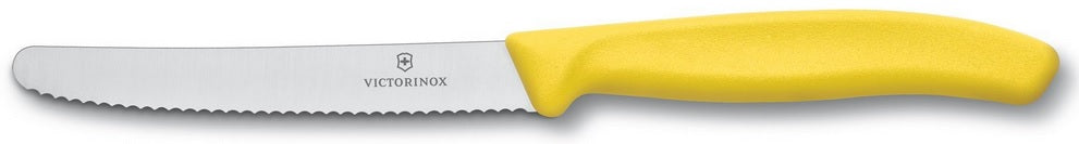 Victorinox Swiss Army 4.5" Yellow Serrated Utility/Tomato Knife