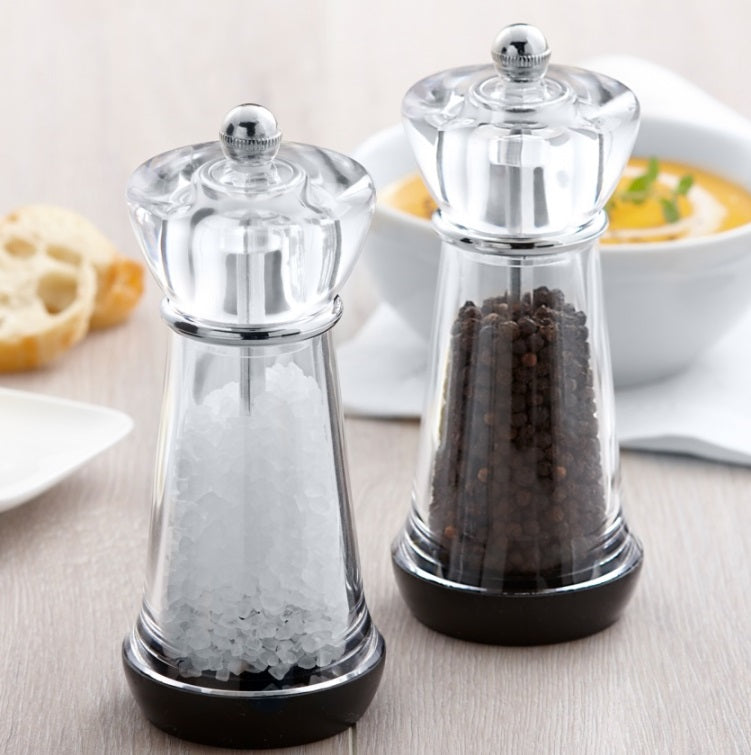 Trudeau Acrylic Salt &amp; Pepper Mill Set 6&quot;