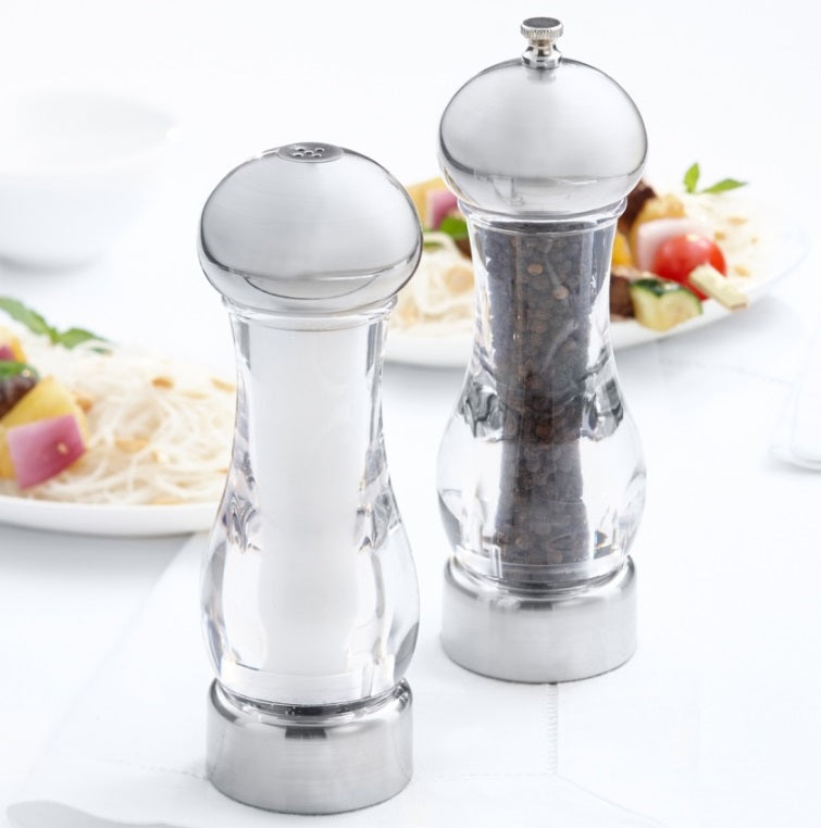 Trudeau Brio Pepper Mill & Salt Shaker Set 7.5"