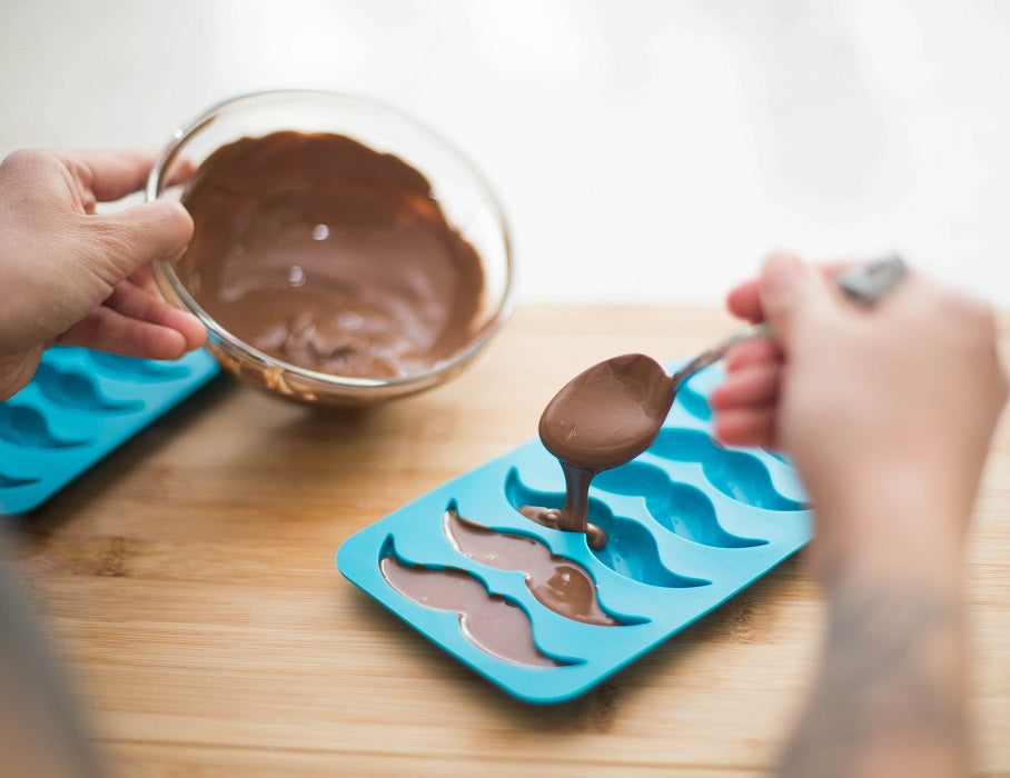 Trudeau Set of 2 Silicone Mustache Shaped Chocolate Molds