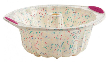 Trudeau Confetti Silicone Fluted Cake Pan