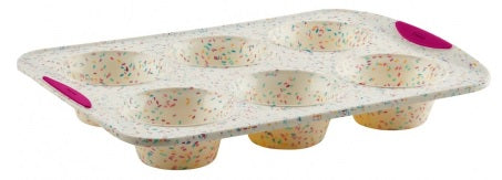 Trudeau Confetti Silicone Jumbo Muffin Pan