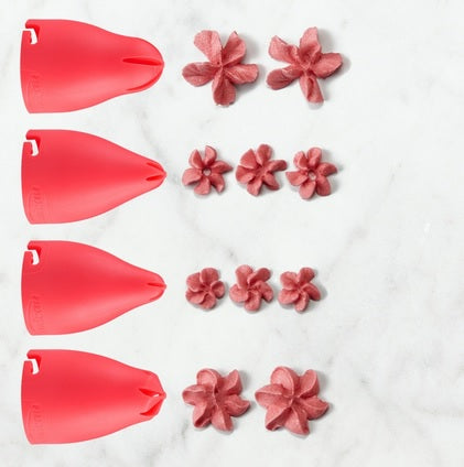 Trudeau Drop Flowers Decorating Tip Set of 4