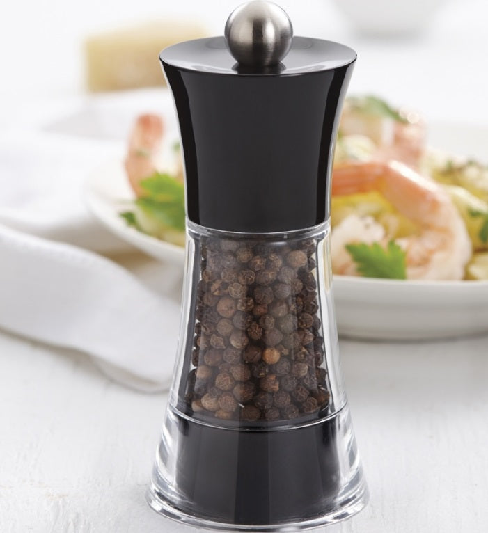 Trudeau Fiesta Pepper Mill Black Arcylic 5"