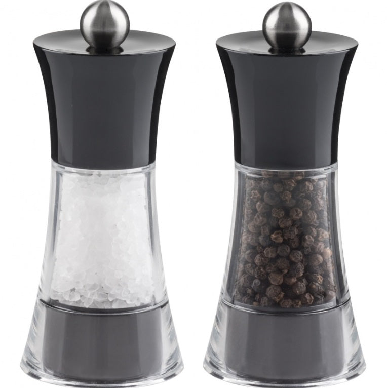 Trudeau Fiesta Salt &amp; Pepper Mill Set Black 5&quot;