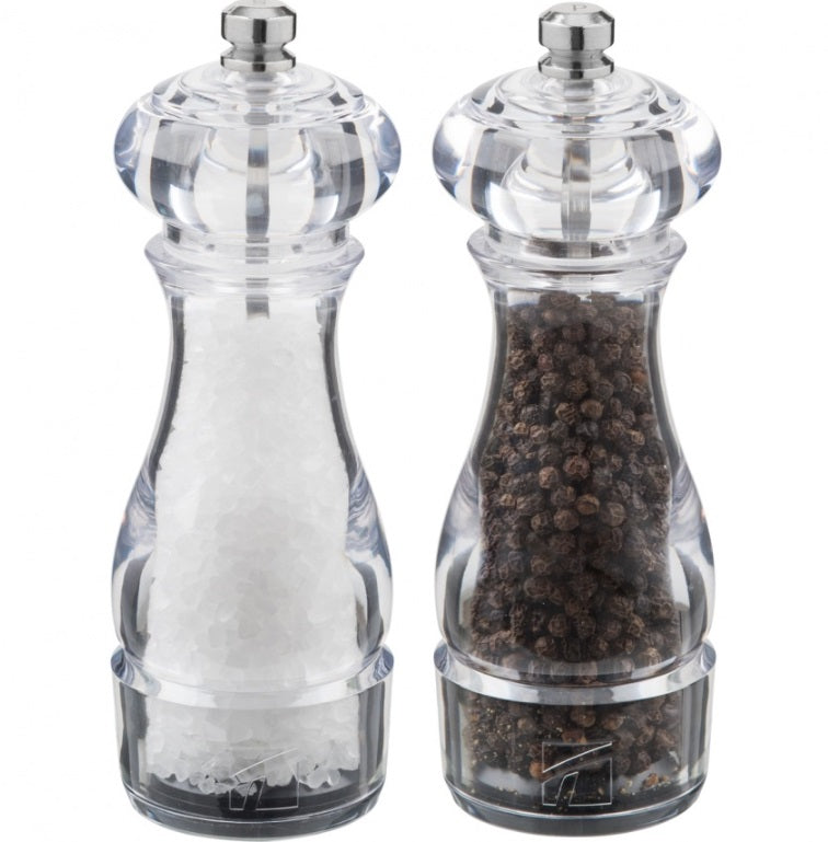 Trudeau Maya Acrylic Salt &amp; Pepper Mill Set 6&quot;