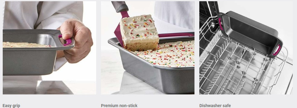 Trudeau Non-Stick Metal Oblong Cake Pan