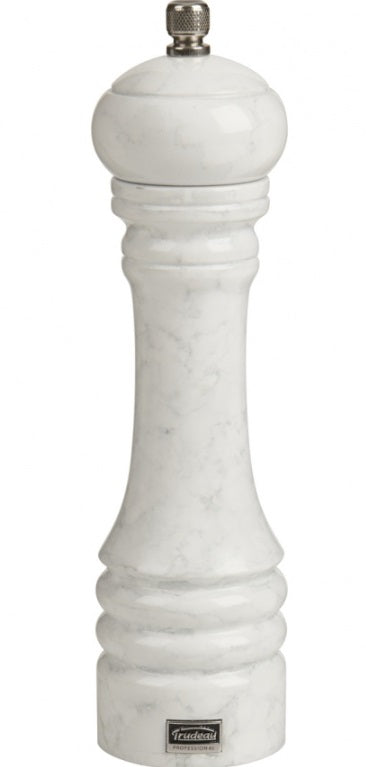 Trudeau Professional Pepper Mill White Marble 9&quot;