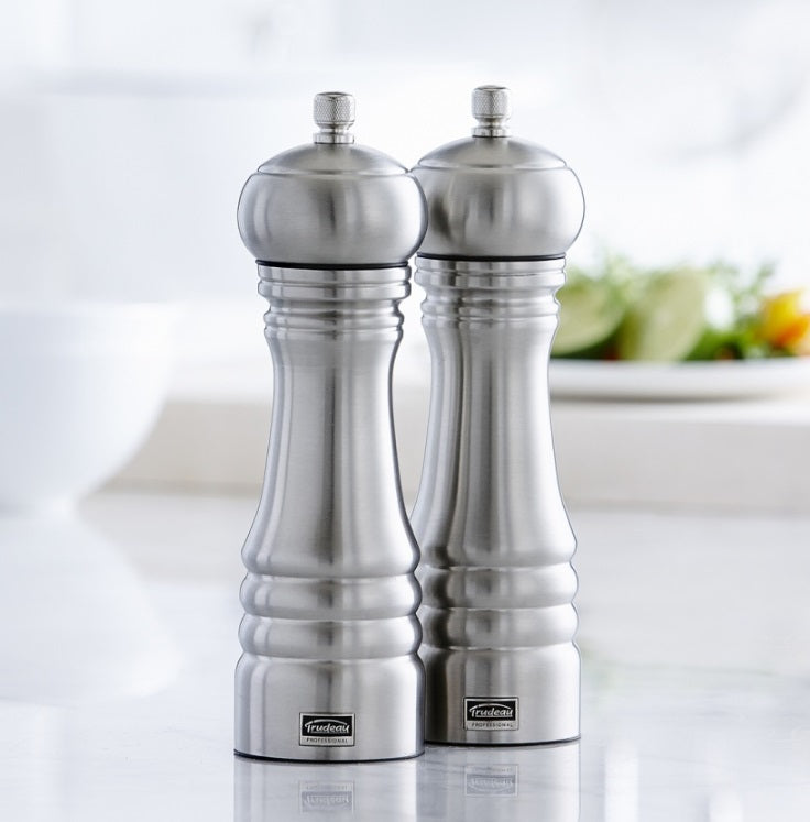 Trudeau Professional Salt & Pepper Mill Gift Set 8"