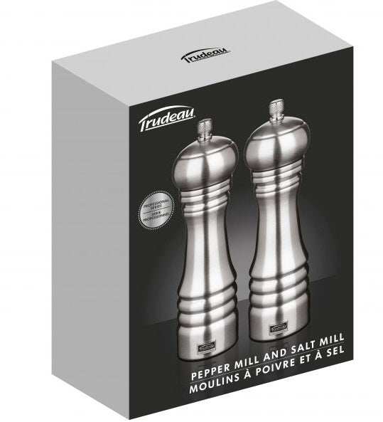 Trudeau Professional Salt & Pepper Mill Gift Set 8"