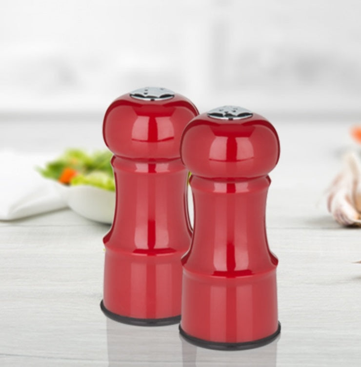 Trudeau Red Salt &amp; Pepper Shaker Set 4.5&quot;