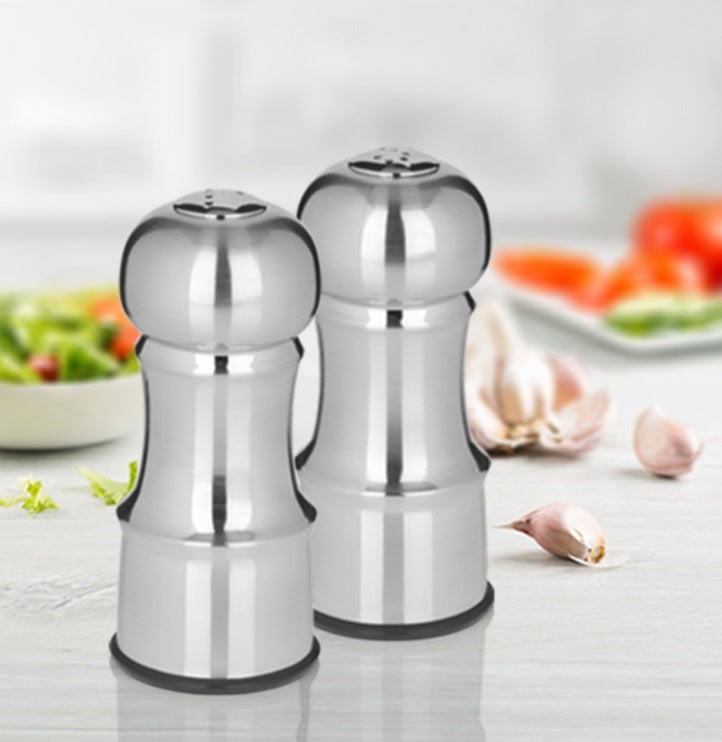 Trudeau Stainless Steel Salt & Pepper Shaker Set