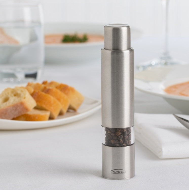 Trudeau Thumb Pepper Mill Stainless Steel 6"