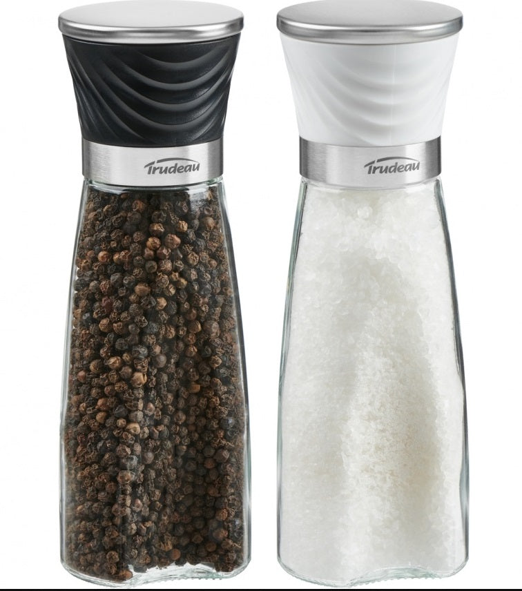 Trudeau Wave Salt &amp; Pepper Mill Set 8&quot;