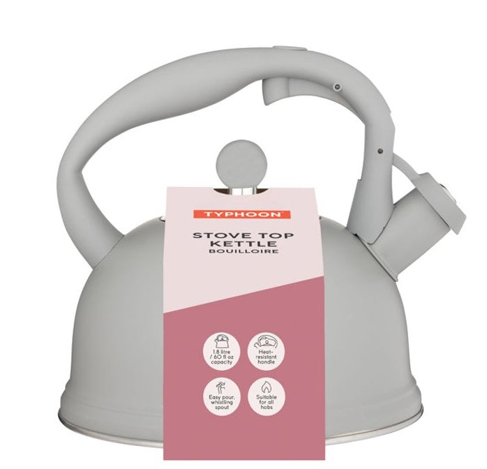 Typhoon Otto Whistling Tea Kettle Matte Grey