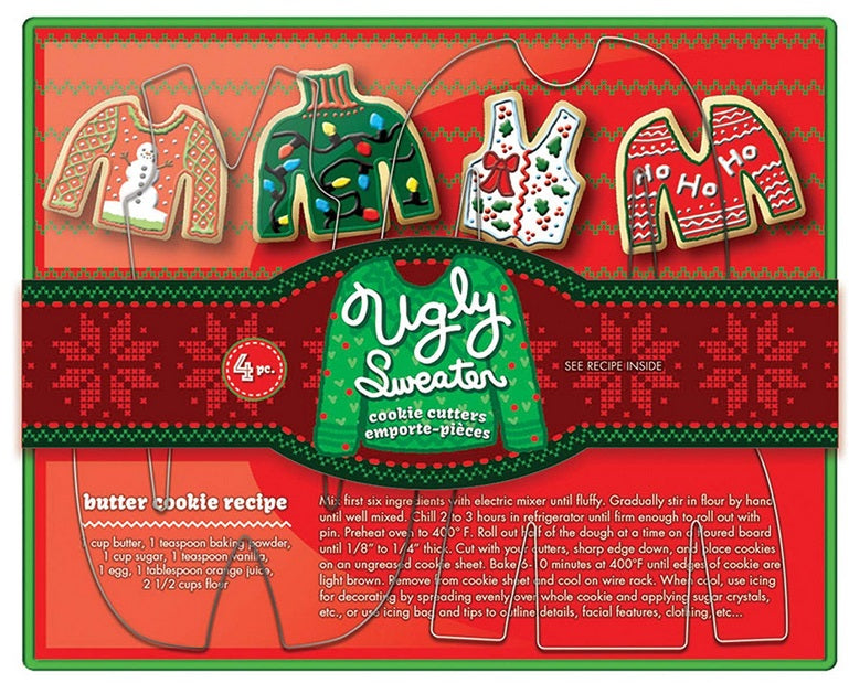 Fox Run Ugly Sweater Cookie Cutter Set