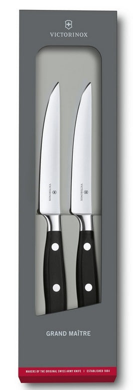 Victorinox Grand Maitre Forged Straight Steak Knife Set of 2