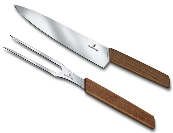 Victorinox Modern Carving Set with Walnut Handles