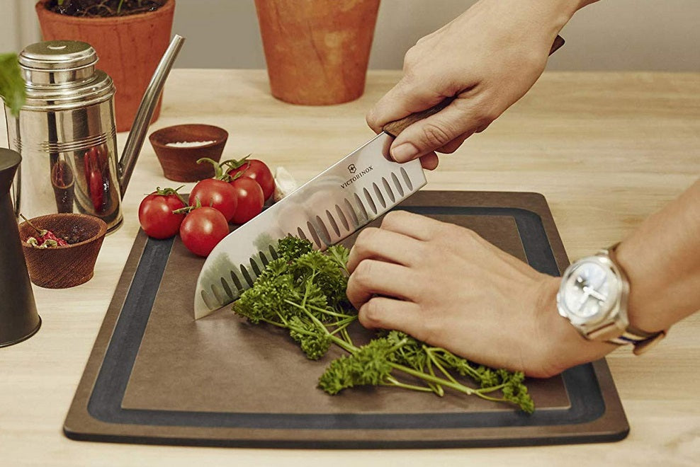 Victorinox Modern Santoku Knife with Walnut Handle