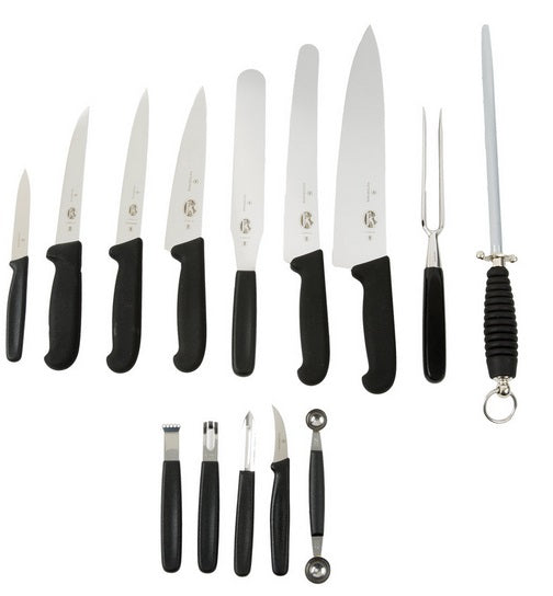 Victorinox 14-Piece Fibrox Knife Set with Case