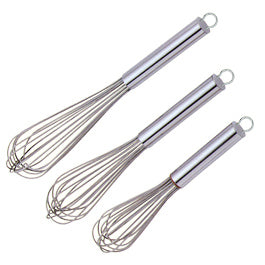 Set of 3 Stainless Steel Whisks