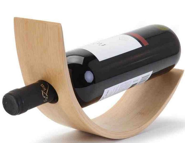 Natural Living Bamboo Wine Bottle Holder