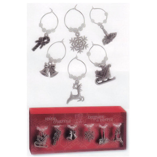 Holiday Wine Charms Set of 6