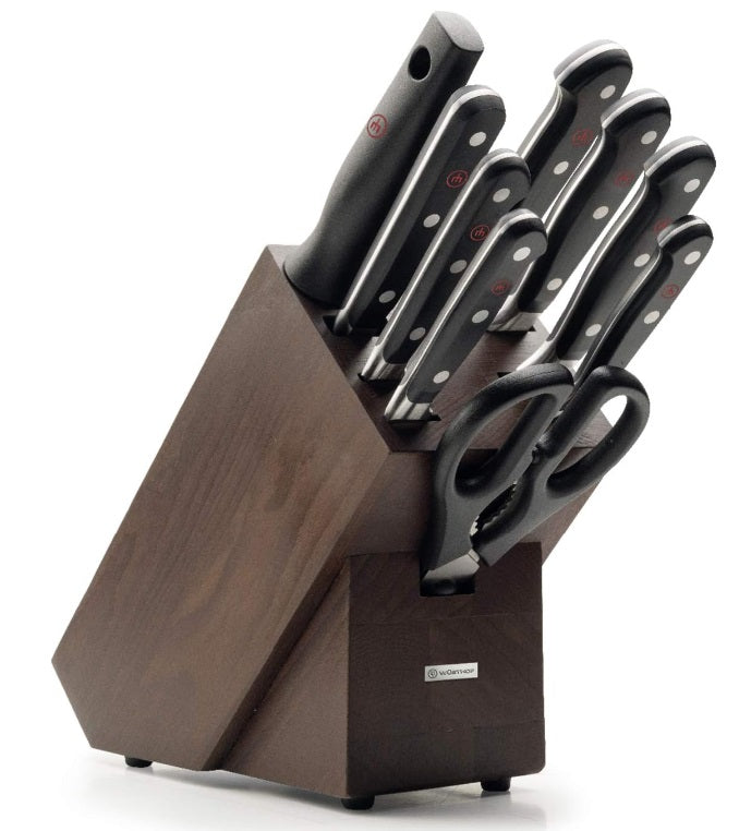 Wusthof Classic 10-Piece Knife Block Set Brown