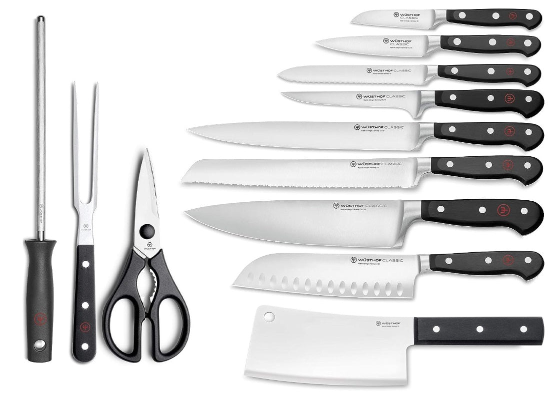 Wusthof Classic 13-Piece Knife Block Set Black