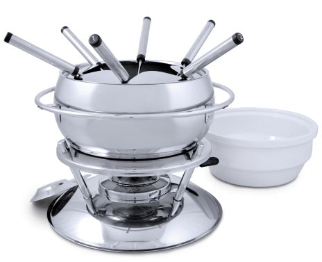 Swissmar Zuri 11-piece 3 in 1 Stainless Steel Fondue Set